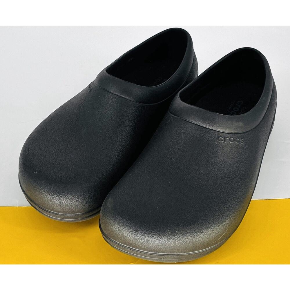 Dk Blue Crocs Men 6 Wmn 8 Clog Slip Resistant mon Marking Wide Tor Box Comfort